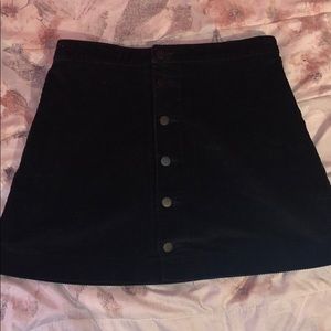 Front button mini skirt